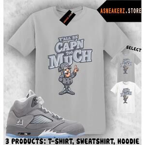 Shirt Match Aj 5 Wolf Grey 2026 Matching Tee Captain T-Shirt